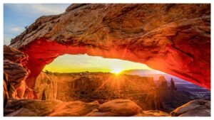 Framing the Dawn Mesa Arch Sunrise